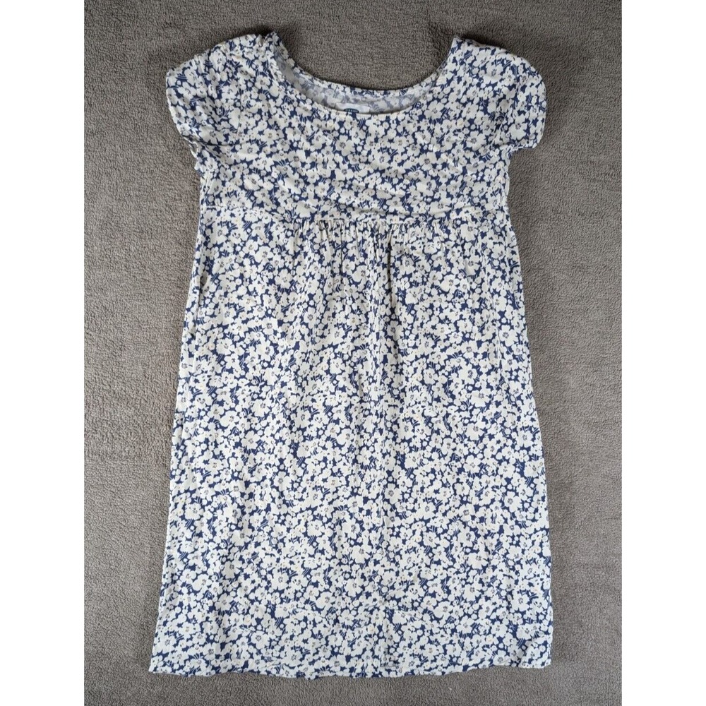Old Navy‎ Girls Babydoll Dress Size XL White and Blue Floral